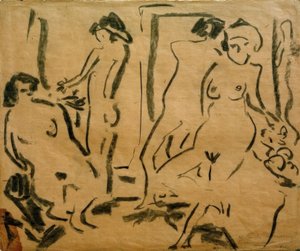 Quatre nus féminins dans l